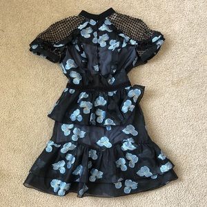 Self Portrait blue Flower dress UK 6 US 2